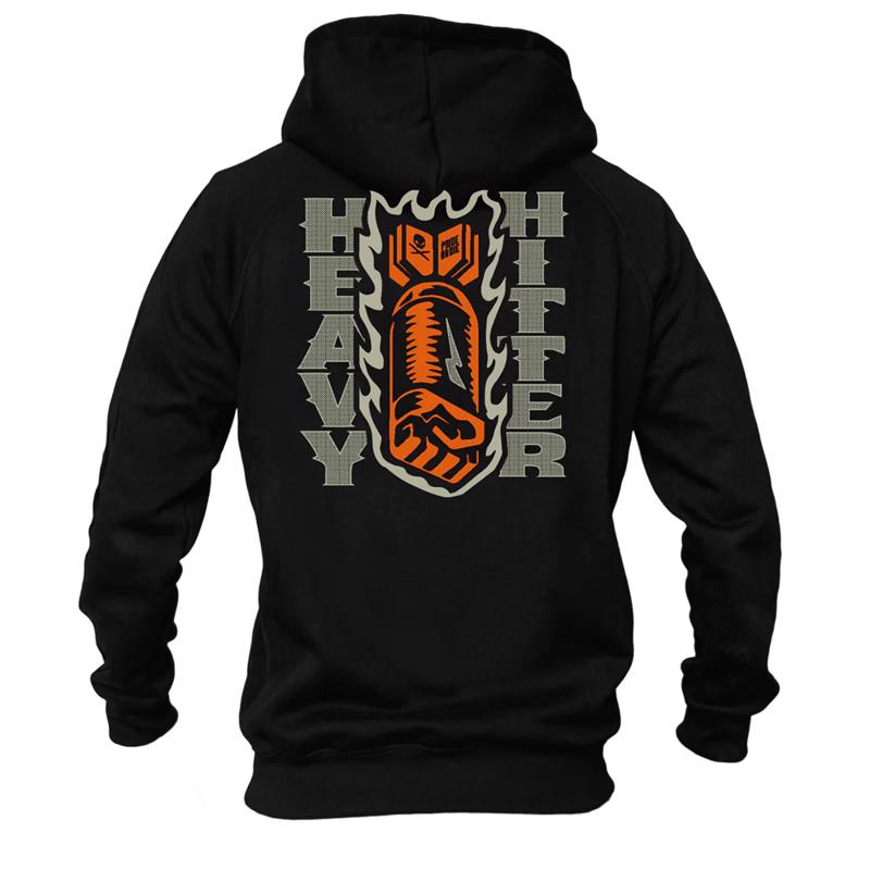 PRIDE OR DIE heavy hitter hoodie -black